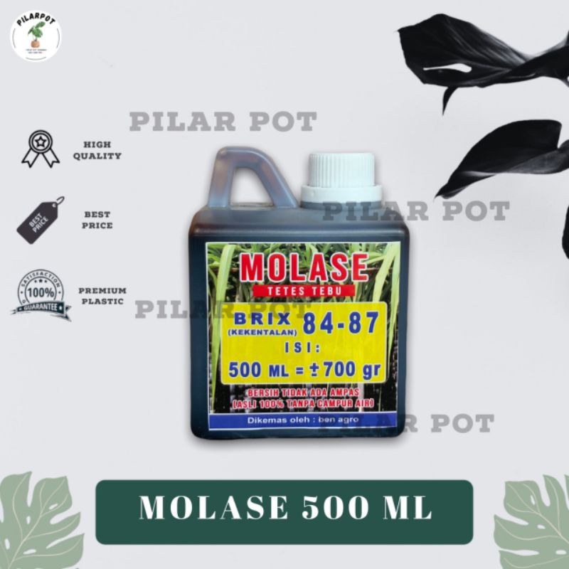 MOLASE TETES TEBU PREMIUM MURNI ASLI TANPA CAMPURAN KEMASAN 500ML - MOLASE 500 ML