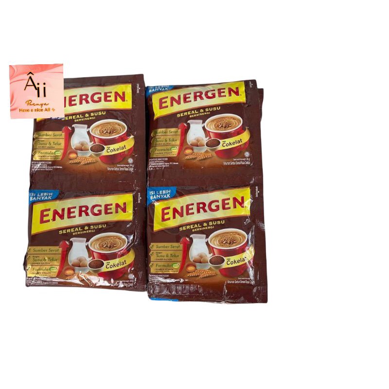 

1renteng Energen isi 10sachet sereal dan susu bersinergi