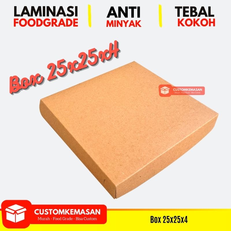 Box Pizza / Dus Pizza 25x25 / Kemasan Kue / Box Kue / Kemasan Makanan / Dus Martabak