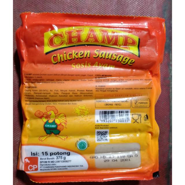 

Sosis ayam cham berat 375 gram