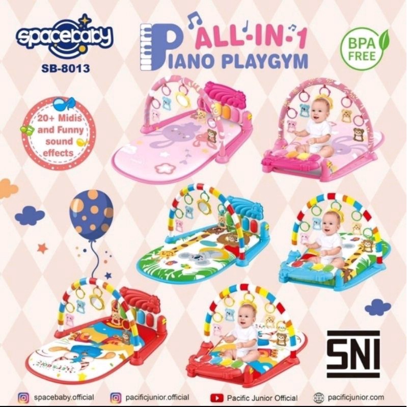 Spacebaby SB8011/ SB8013/SB8017 Piano Playgym (Playmat) 0m+