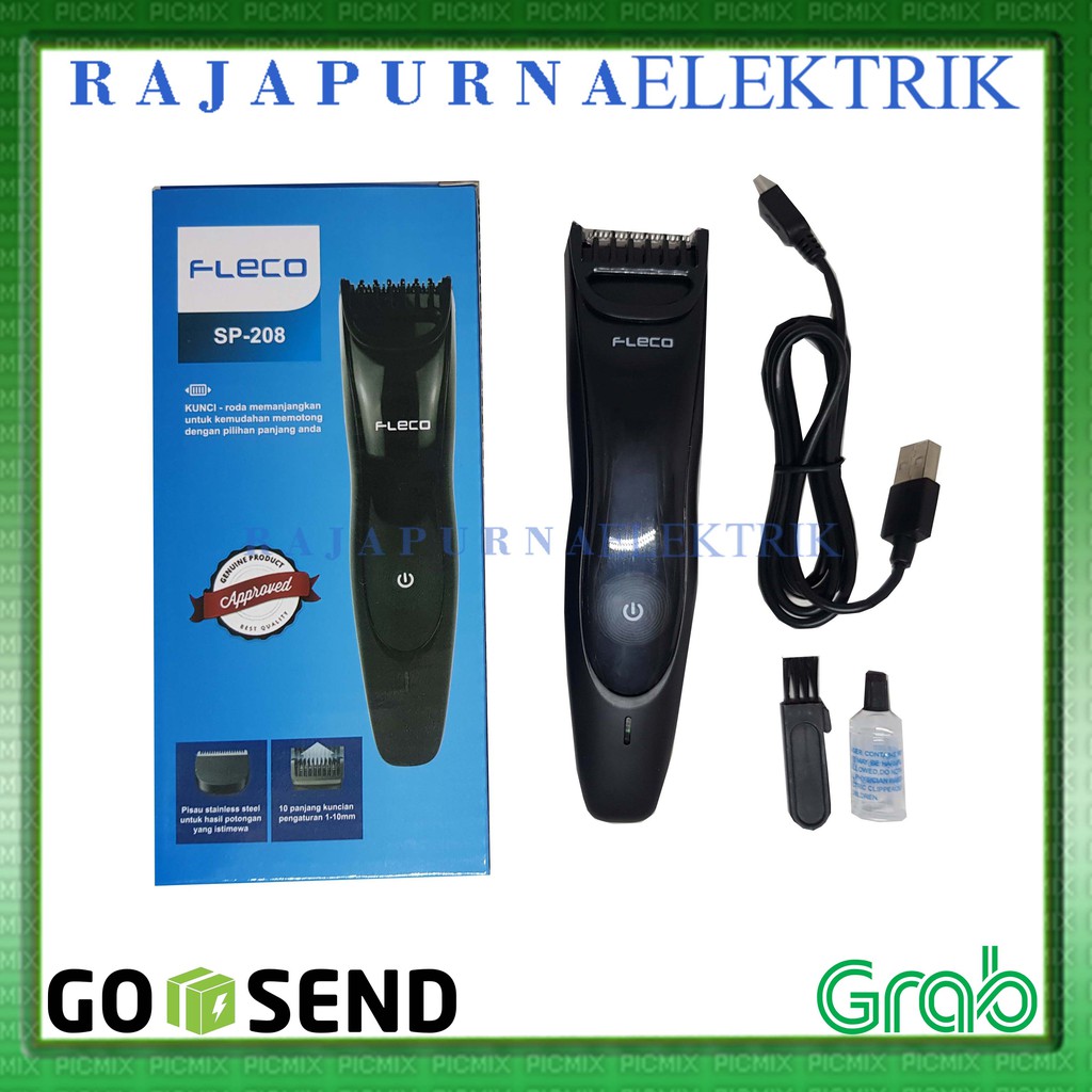 Hair Clipper FLECO SP-208 Alat Mesin Cukur Rambut Cas - Charge ORIGINAL