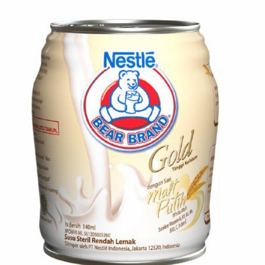 

nestle bear brand susu sapi steril kaleng gold malt white tea eceran