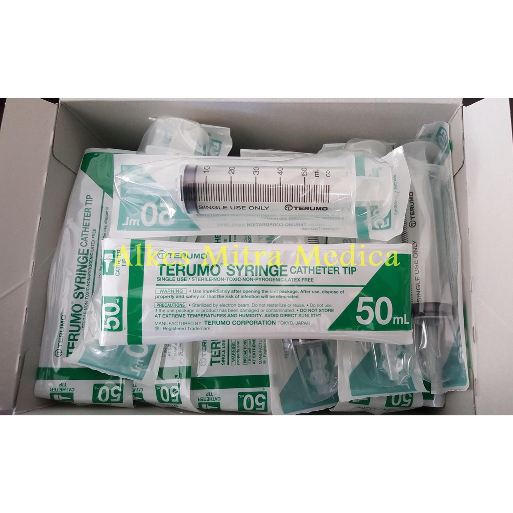 Suntikan 50ml Terumo Catheter Tip / Spuit 50cc / Syringe Lubang Tengah
