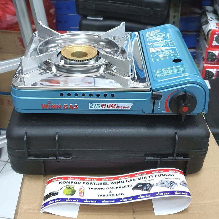Winn Gas Kompor Portable W 2 WS Bisa Tabung Kaleng dan Tabung 3-12kg