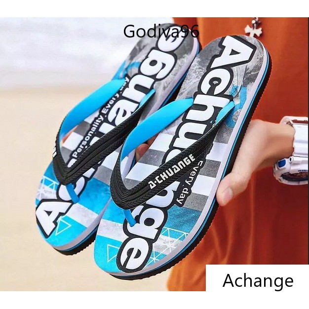 Godiva96 - SANDAL JEPIT PRIA LOKAL MOTIF ACHANGE / ACHANGE MEDAN