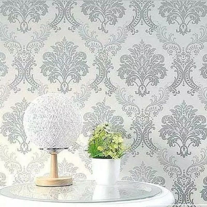 TEMURAH - Wallpaper Dinding Motif Wallpaper Stiker Batik Wallpaper Kamar Tidur Aesthetic Uk 45cmx1m