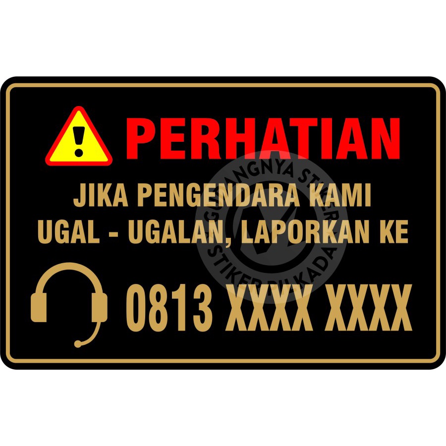 

STIKER VINYL SOPIR UGAL UGALAN - 15X20CM