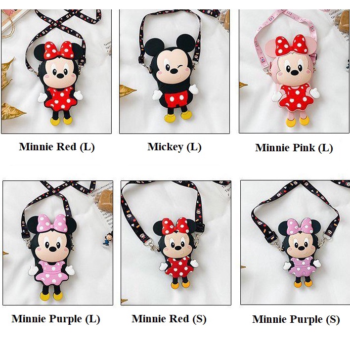 BJ15551 - MICKEY/MINNIE S/L - TAS SLEMPANG ANAK MOMMY COUPLE LUCU JINJING TOTEBAG HANDBAG TAS WANITA FASHION IMPORT MODIS ELEGAN TERMURAH TERLARIS TERBARU BAGSTORE JAKARTA TAS BATAM ELJ5551