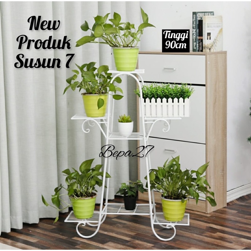 RAK BUNGA BESI / RAK MINIMALIS / STANDING POT / RAK SUSUN 7 / POT BUNGA