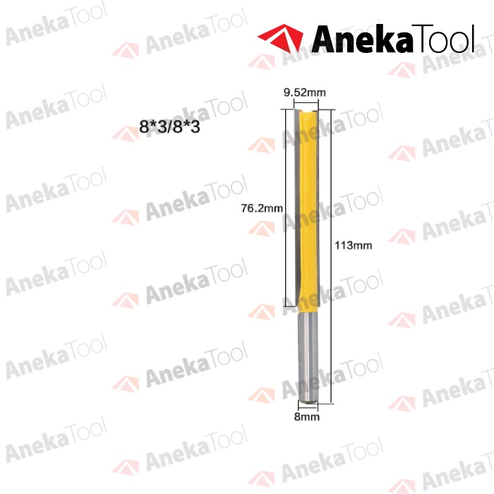 Mata Profil Router Lurus Panjang Long Straight Router Bit