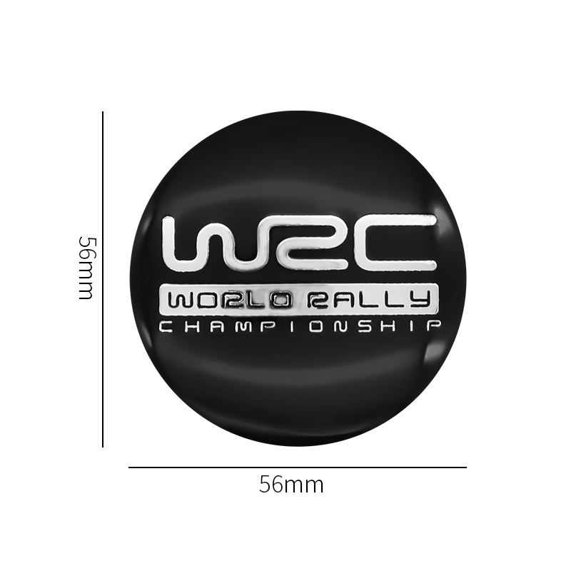 4pcs Stiker Emblem Logo WRC 56mm Untuk Tengah Velg Mobil