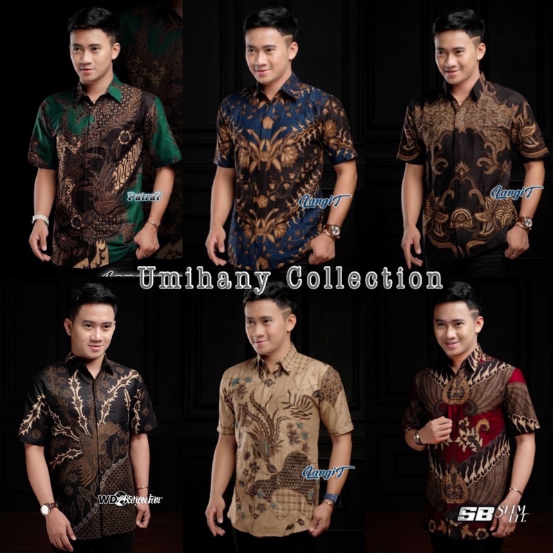 Batik HRB026 Kemeja Batik Pria Lengan Pendek Pekalongan M L XL XXL