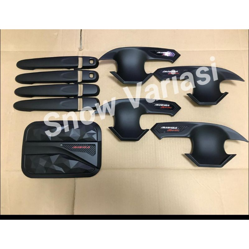 Paket outer handle keyless tank cover All new avanza 2012 2015 2020 hitam blacktivo