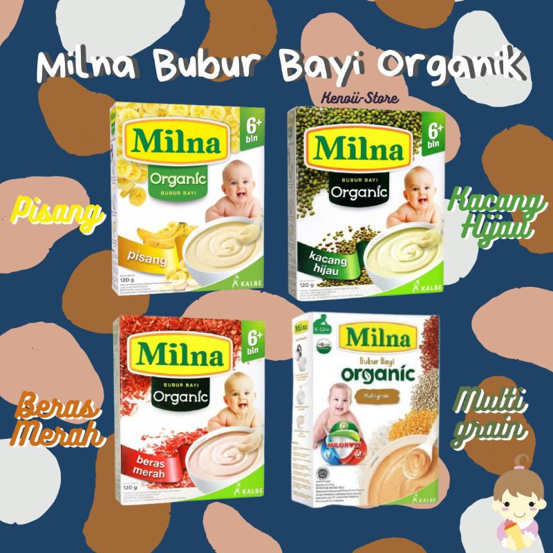 

Milna Bubur Bayi Organic Bubur Bayi Milna Organik Kacang Hijau - Beras Merah