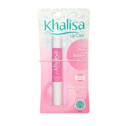 Khalisa Lip Care Pink Bubble Gum Vitamin E Lipgloss Kalisa Lipcare Lip Gloss kalisha Pelembut Pelembab Bibir Warna Pink