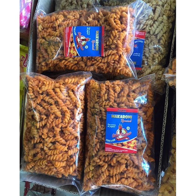 

makaroni spiral pedas atau asin / cemilan ringan / aneka cemilan murah / makaroni kiloan