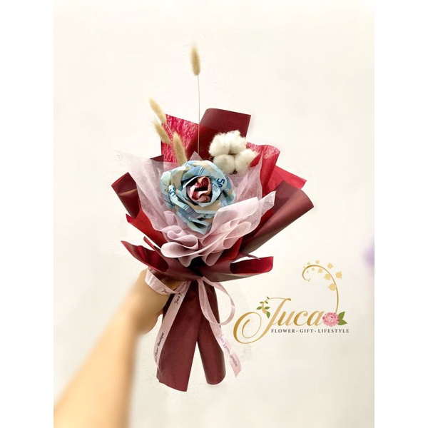 money bouquet/buket uang /bunga kapas /birthday/wedding/aniversary/congratulations/graduation/bunga 