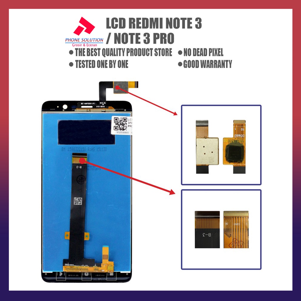 LCD Xiaomi Redmi Note 3 / LCD Redmi Note 3 Pro Fullset Touchscreen // Supplier LCD Xiaomi Redmi - Garansi 1 Bulan