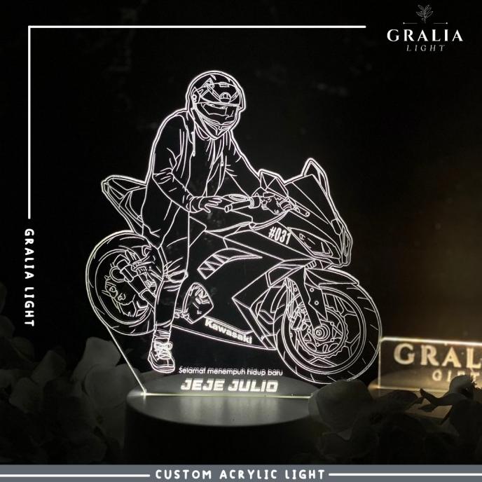 [ PROMO ] Lampu Tidur Custom Foto / Lampu Acrylic / Kado Ulang tahun