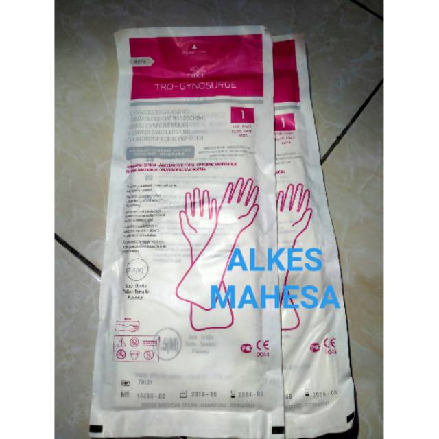 Sarung tangan steril OBGYN merk TROGE (7,5)