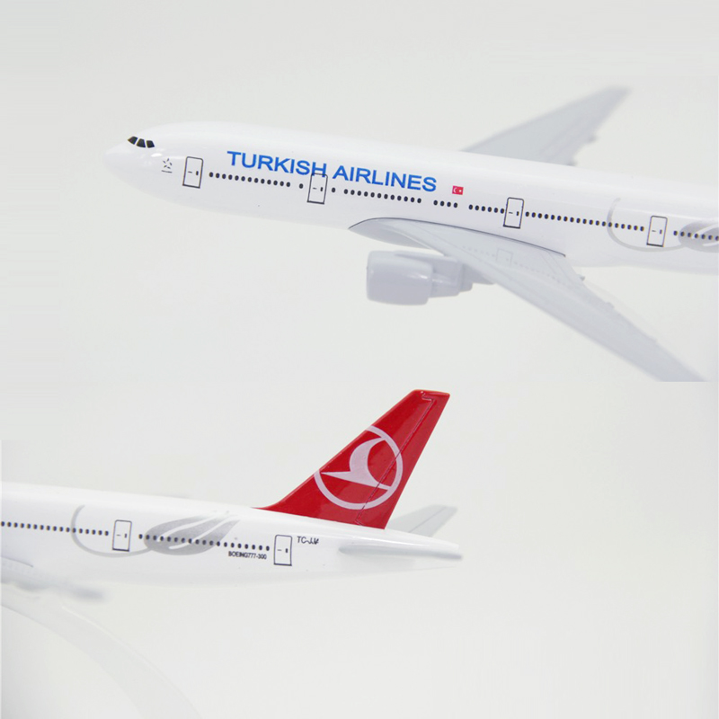 Boeing 777 Model Pesawat Airline B777 Die Cast Bahan Metal Alloy Ukuran 16CM