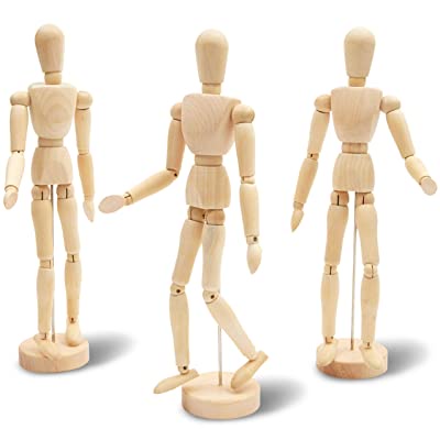 mainan patung manekin kayu / wooden mannequin untuk model gambar