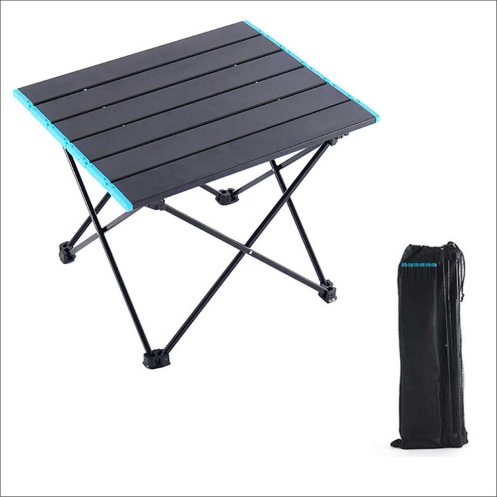 jual meja lipat alumunium camping hiking portable folding table