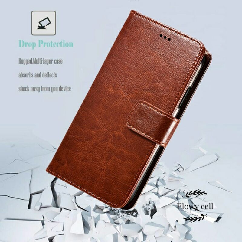 LEATHER CASE SAMSUNG J4 J6 PLUS 2018 FLIP COVER SARUNG HP DOMPET KULIT WALLET