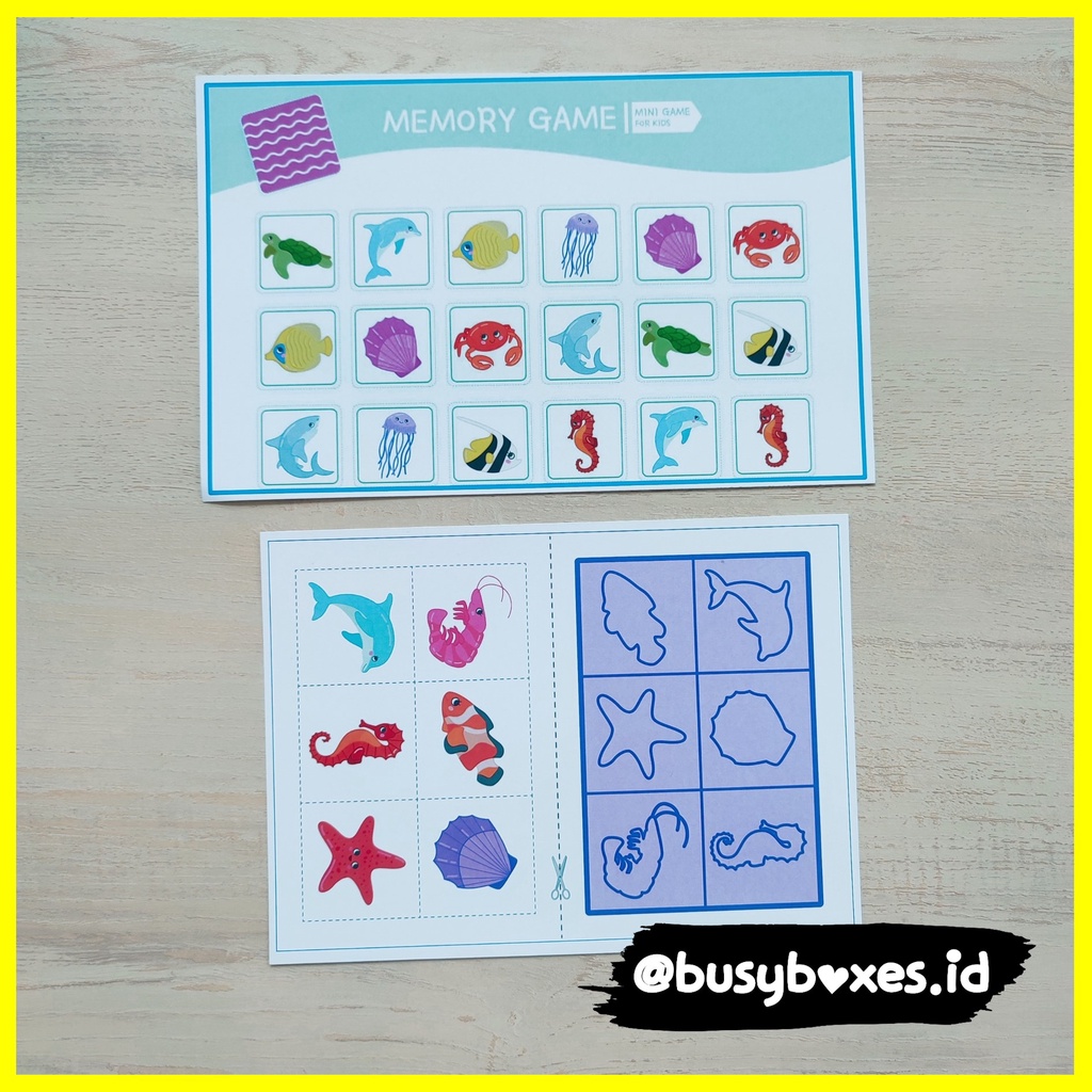 [busyboxes.id] Mainan Edukasi Menempel Sticker seri  ikan