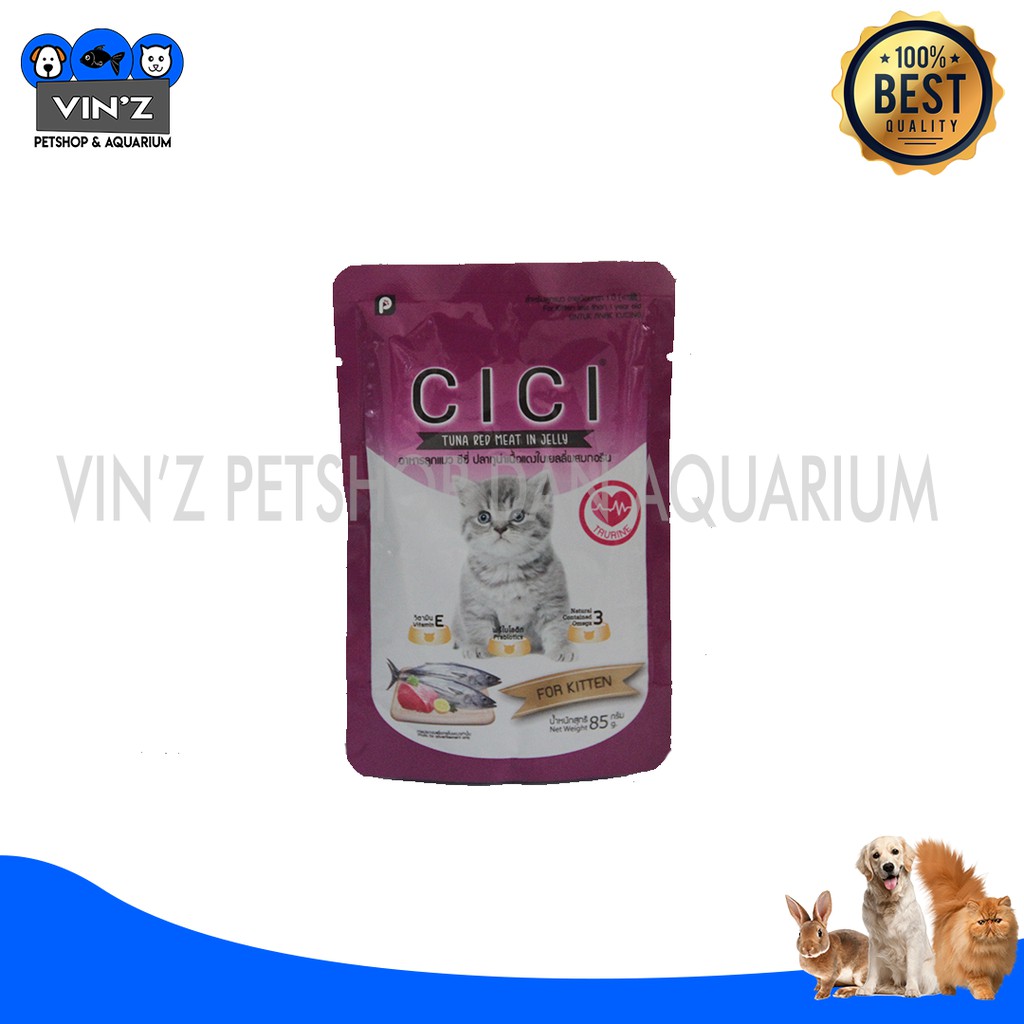 Makanan Kucing Basah Cici Tuna Taurine 85g