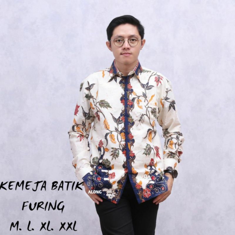 Kemeja Batik Pria Berfuring mewah