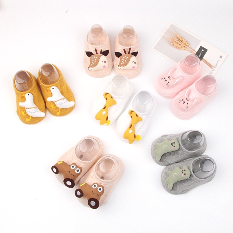 Kaos Kaki Bayi Anak Impor Newborn Socks Lucu karakter Kartun Untuk 0-1 Tahun.