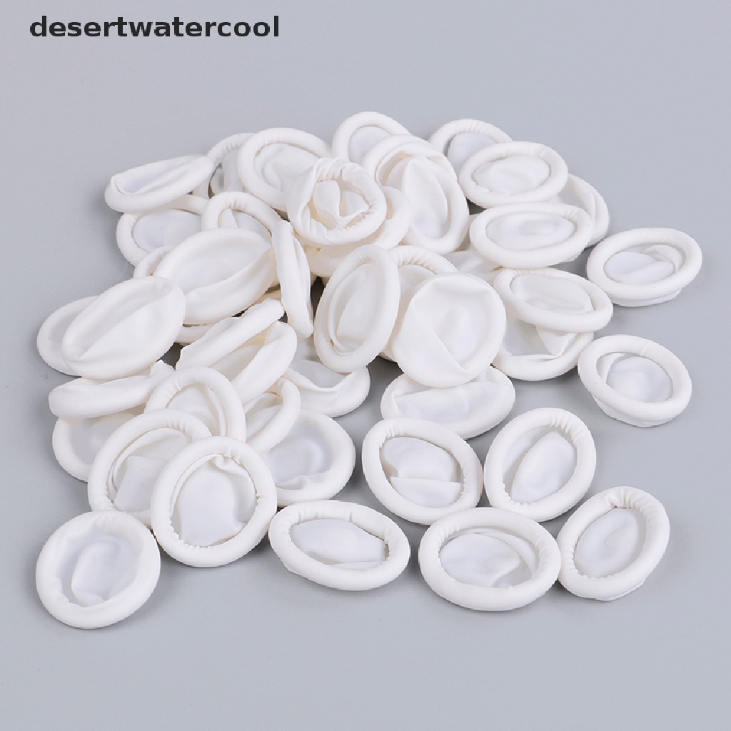 Deid 20Pcs / 100Pcs Sarung Tangan Pelindung Jari Bahan Karet latex Sekali Pakai