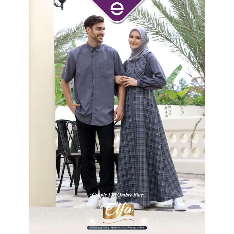 COUPLE ETHICA TERBARU 2022 / COUPLE 136 OMBRE BLUE / GAMIS DEWASA AYUMI 318 / KOKO DEWASA KAHFI 216 