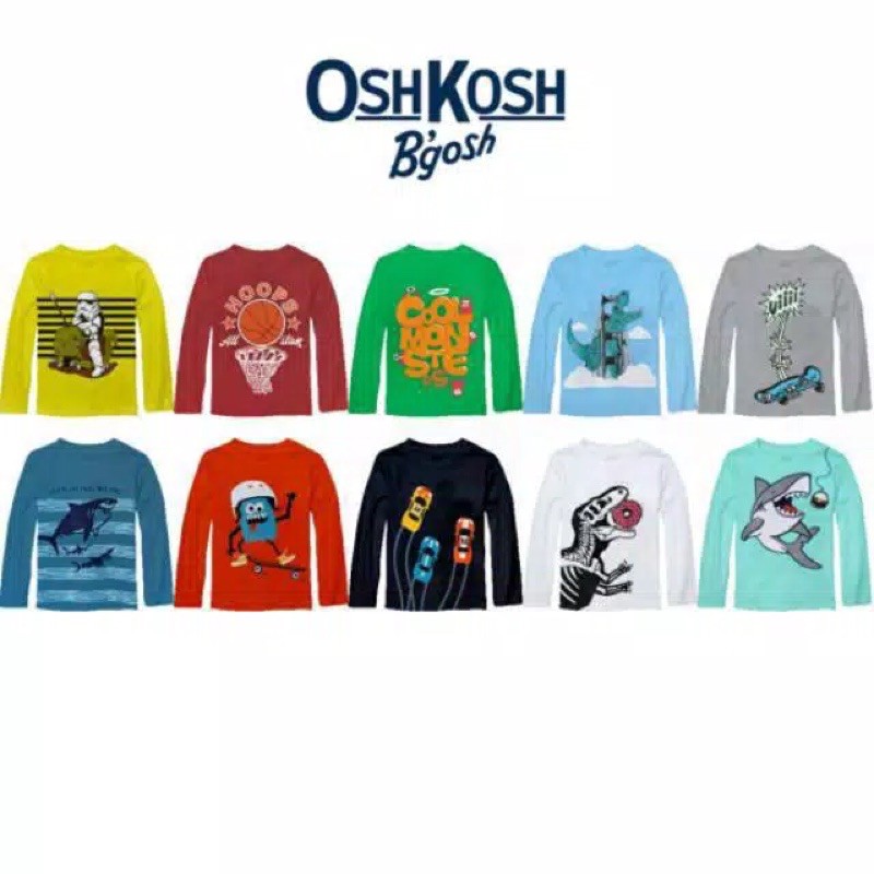  Kaos  Baju  Oshkosh  Anak  Laki  Laki  Cowok Cowo Boy Lengan 
