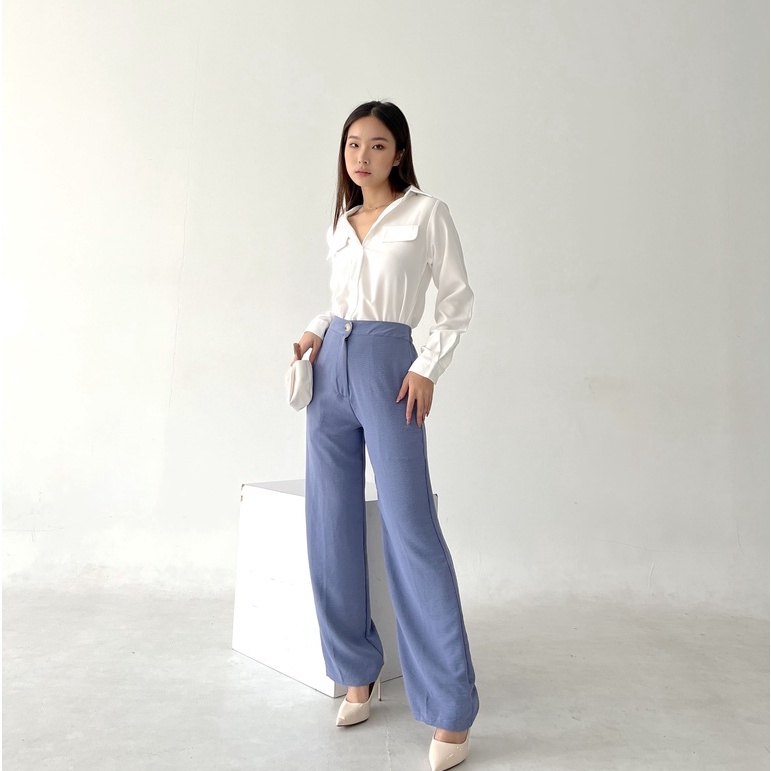 Harley Pants / Celana Kerja Wanita / Celana Straight Cut / Casual Pants