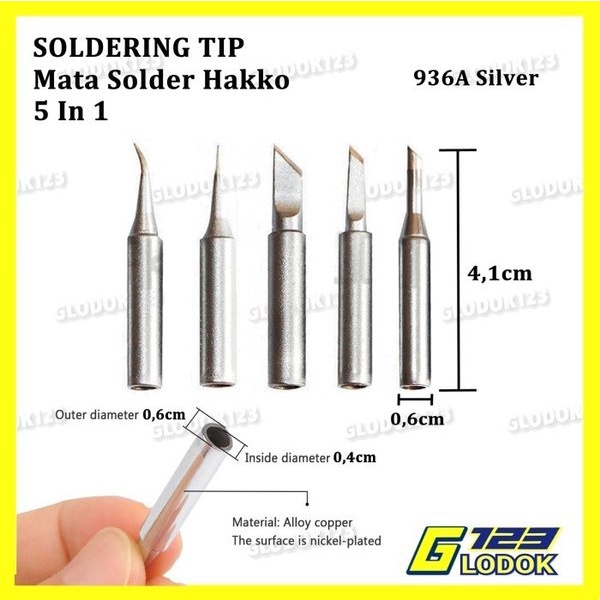 Mata Kepala Solder Station Tool 936 936A 900M 908S Ujung Iron Tip Head