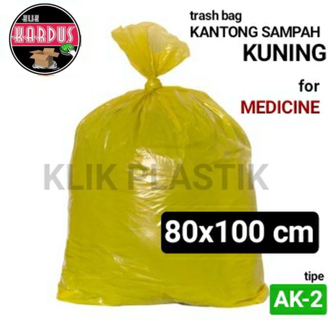 KANTONG SAMPAH KUNING 80X100 CM/PLASTIK LAUNDRY/TRASH BAG MEDICINE