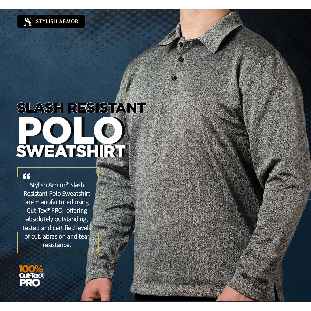 STYLISH ARMOR Polo Sweatshirt / Baju Polo / Baju kera / Baju anti sajam / Baju anti tusuk