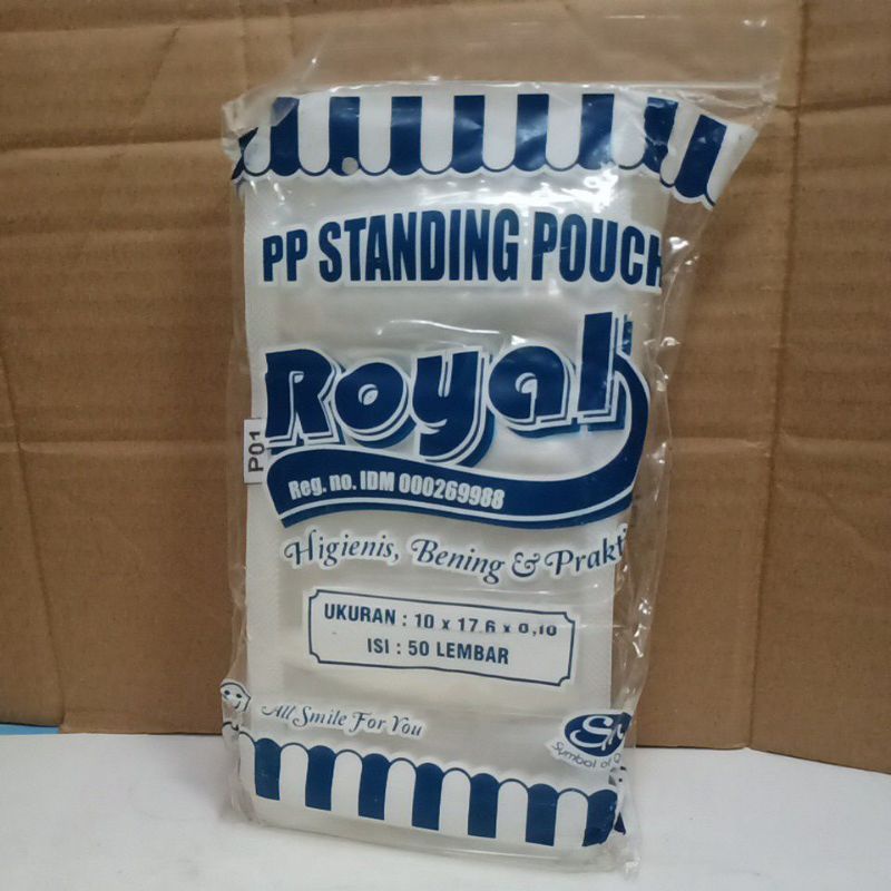 Standing Pouch 10 x 17.6 Kemasan Plastik Klip Bening Royal