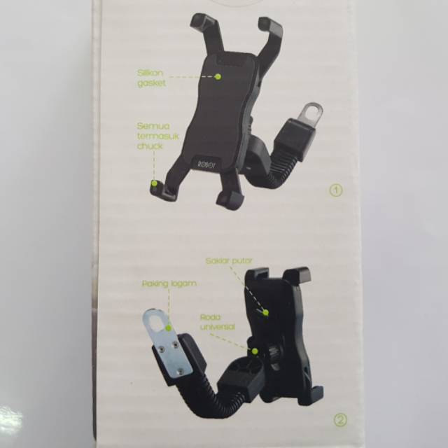 ROBOT RT-MH02 MOTORCYCLE PHONE HOLDER GANTUNG HP DI MOTOR SPION AMAN