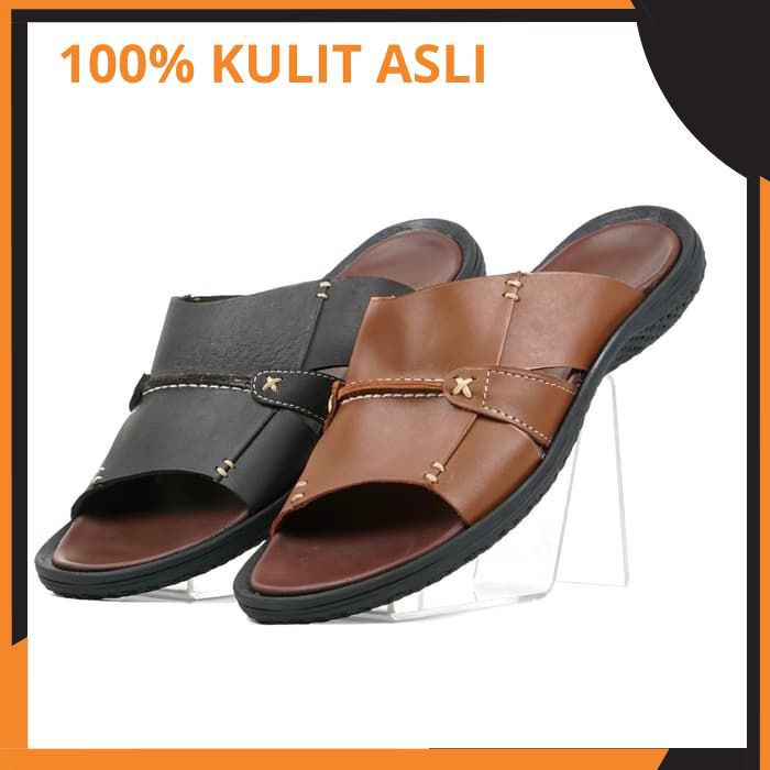  Sandal  Pria  Casual Flip Flop Sendal Kokop Slop  Cowok  Kulit 