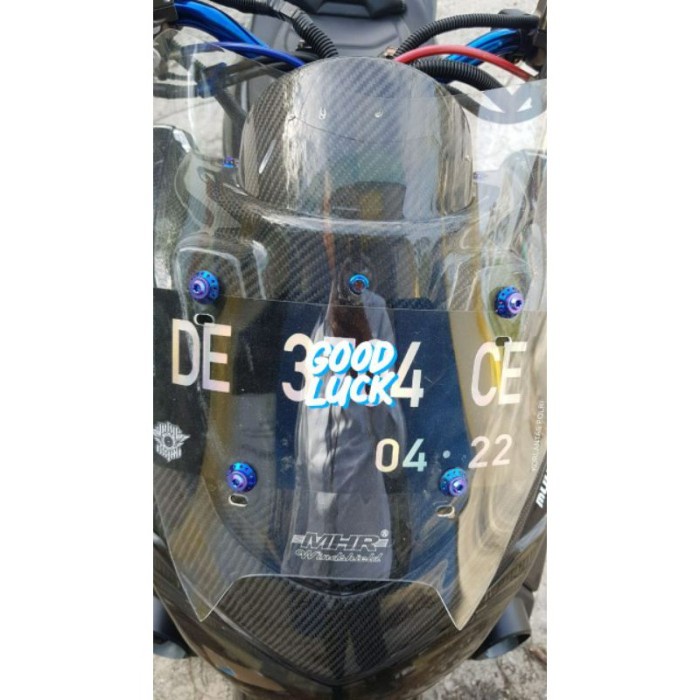 S1S Paketan Baut Visor Titanium Big Aerox Lexy Nmax Xmax Vixion Ninja FU