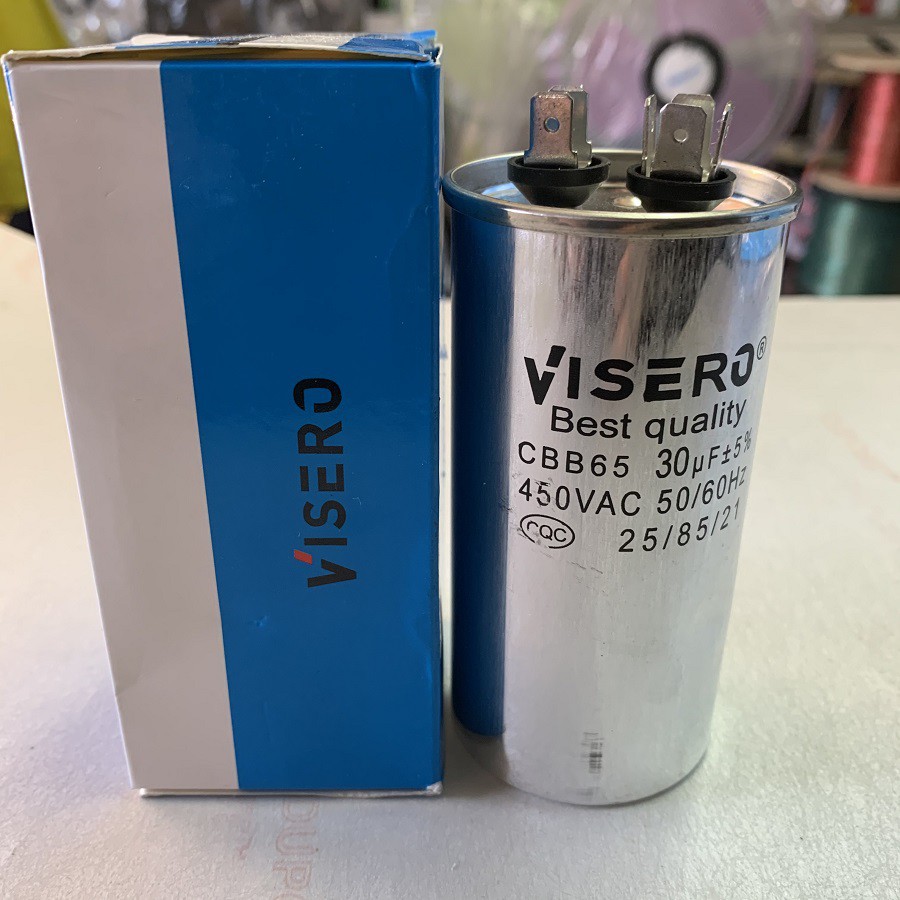 Kapasitor Alumunium VISERO 30uf 450V / Capasitor AC Genset Kulkas 30 uf