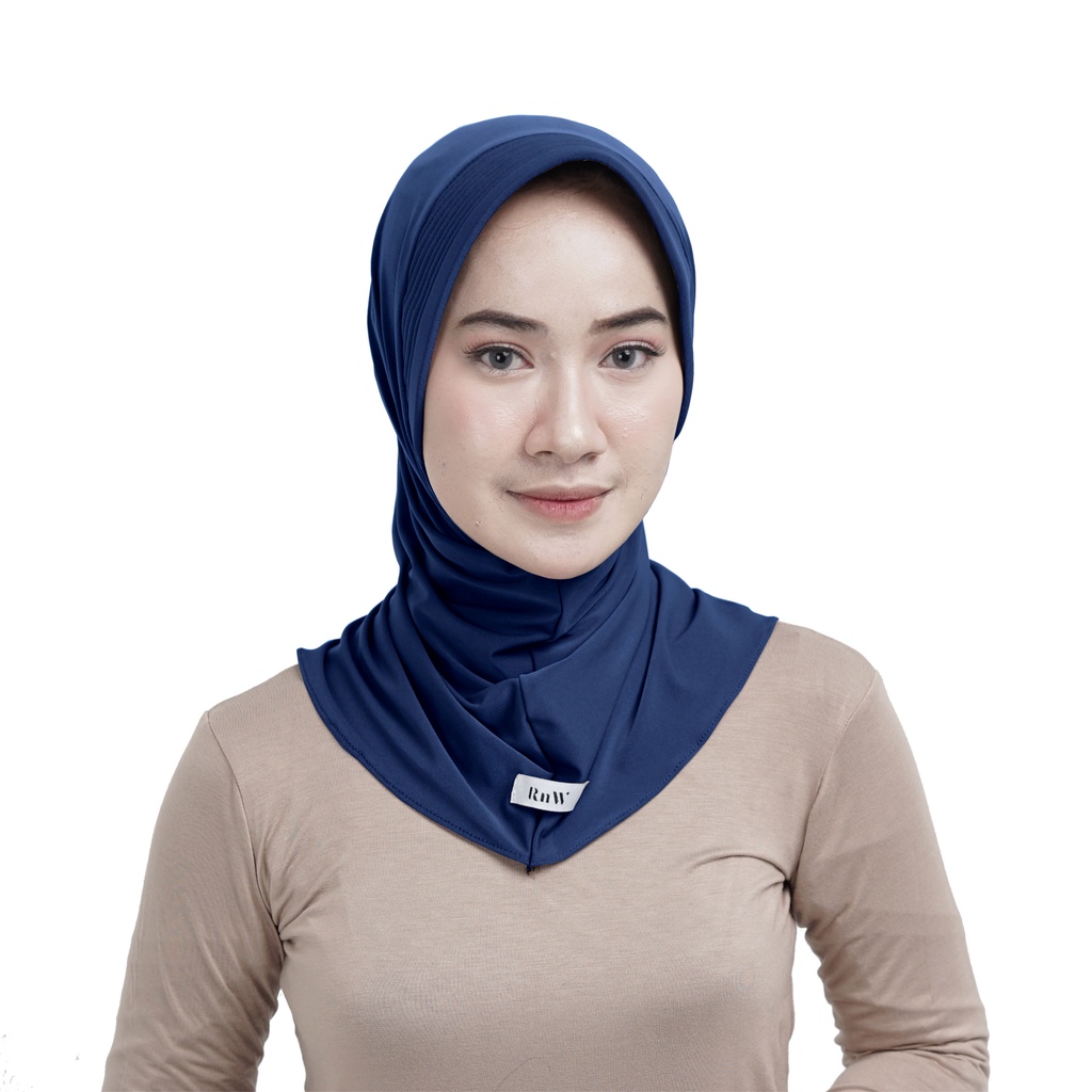 RnW Hijab Sporty - Bergo Sport - Hijab Olahraga-Navy