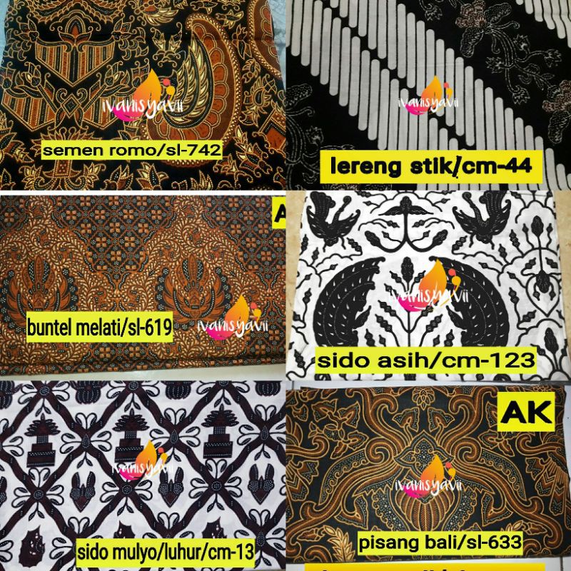 Jarik Lembaran / Jarik Cewek / Jarik Cowok / Jarik Among Tamu / Jarik Batik