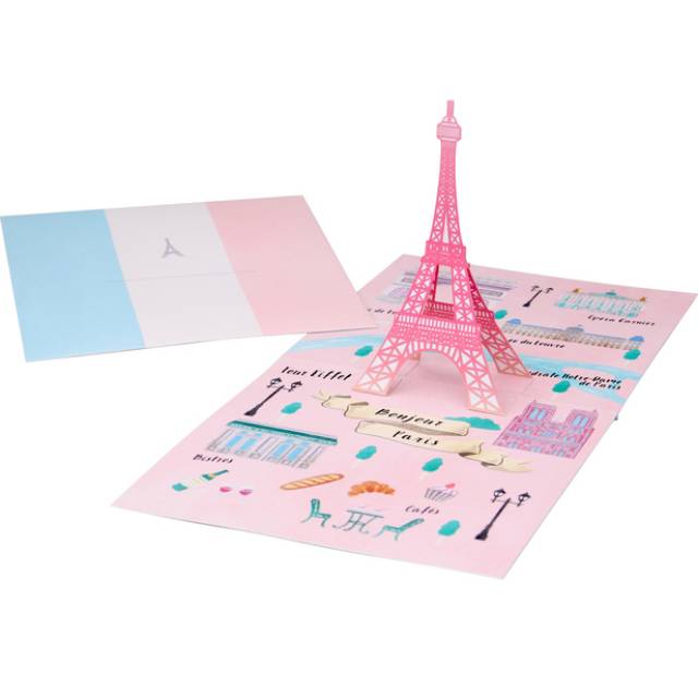 Pop up Card Eiffel Tower papercraft