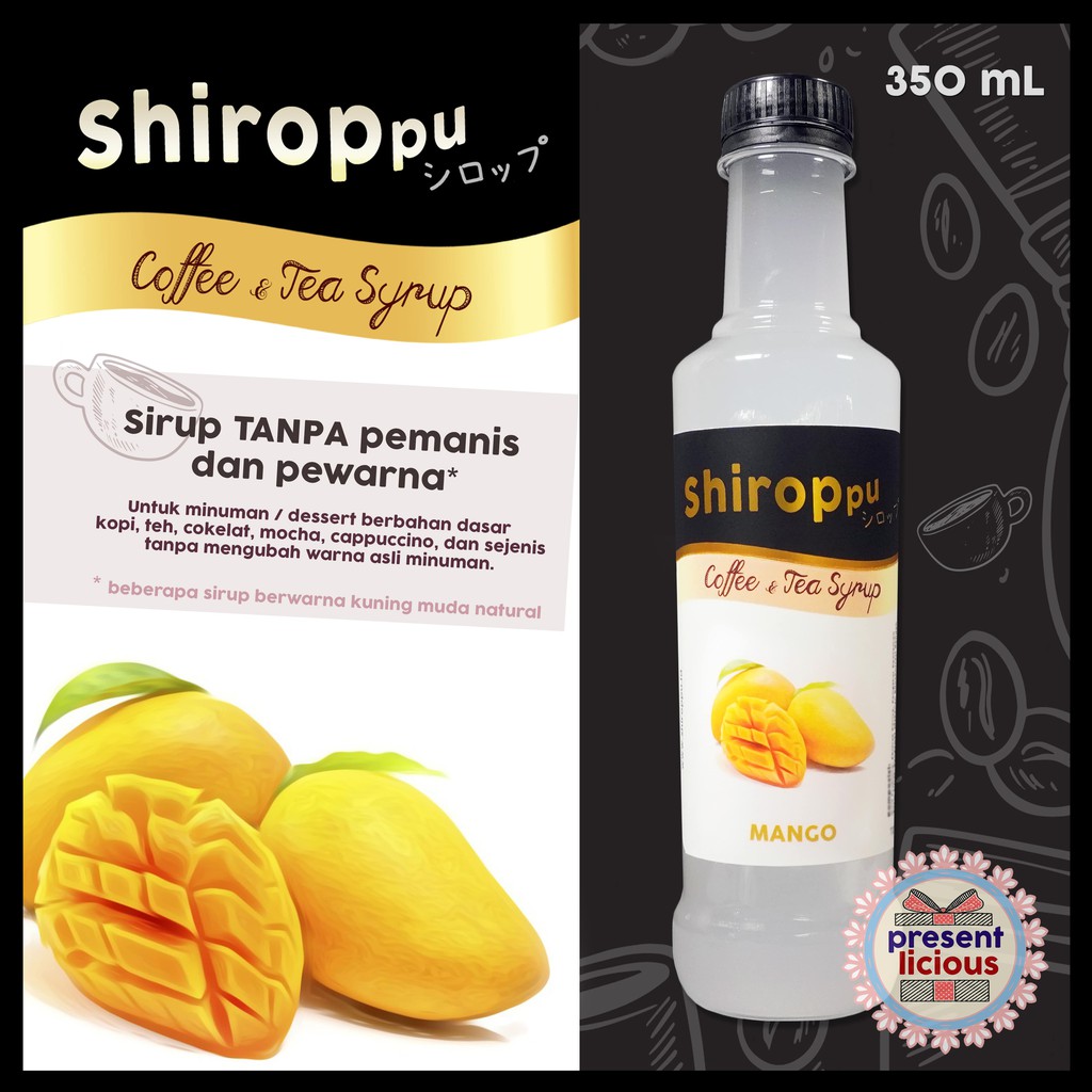 

Mango | Shiroppu Coffee and Tea Syrup 350 mL | Sirup Tanpa Warna dan Pemanis Mangga
