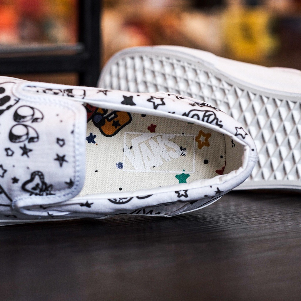 VANS SLIP-ON COLOUR TATTO TRUE/WHITE ORIGINAL 100%